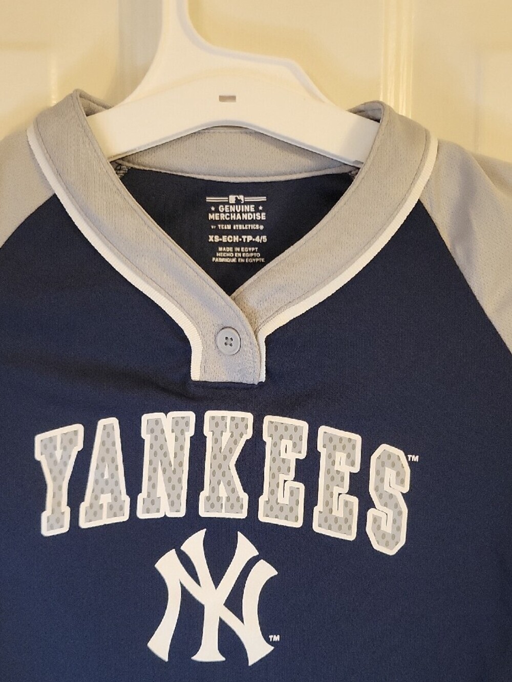 New York Yankees Kids Navy & Gray Baseball Jersey - Picture 2 of 7
